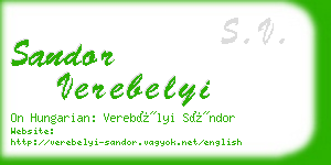 sandor verebelyi business card